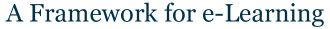 A Framework for elearning